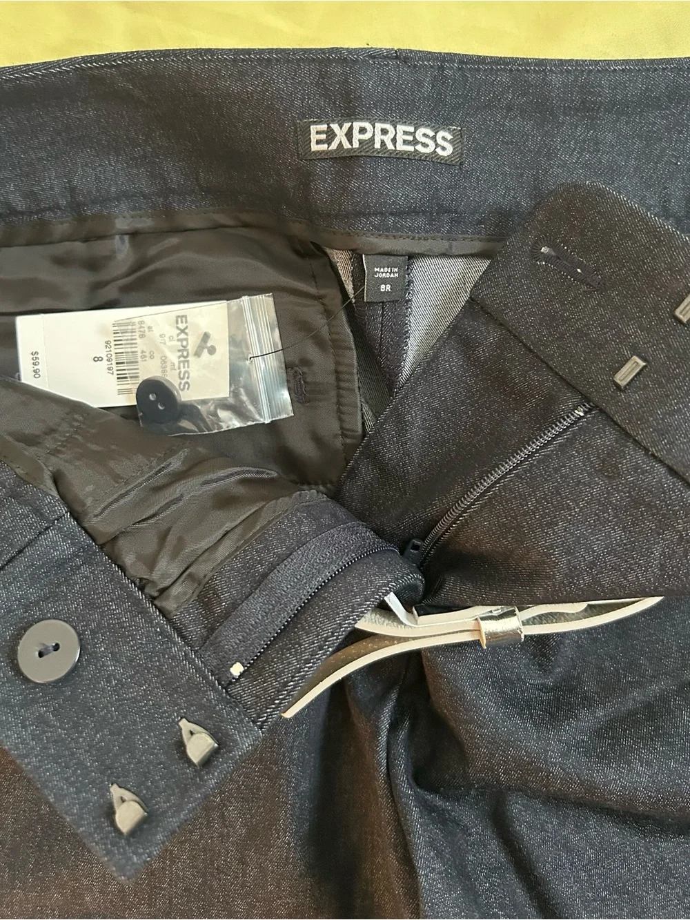 Express denim shorts with silver belt